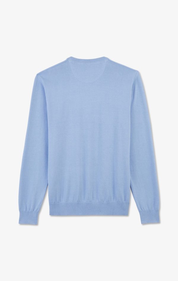 Pull Bleu À Col Rond En Coton Eden Park – Image 3