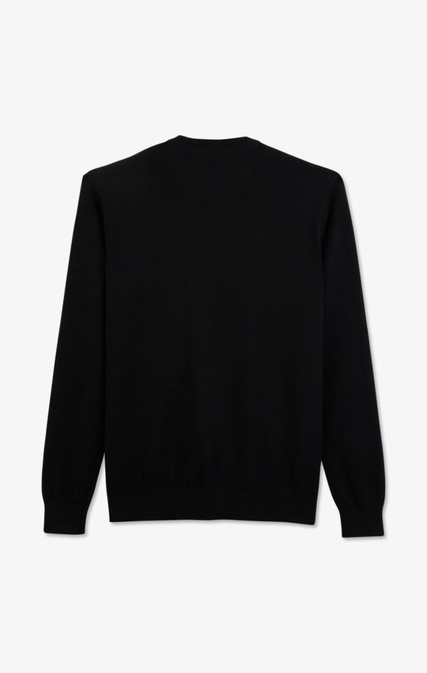 Pull Noir À Col Rond En Coton Eden Park – Image 3