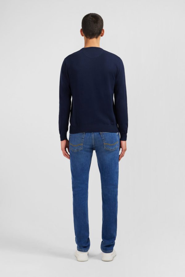 Pull Bleu Marine À Col Rond En Coton Eden Park – Image 5