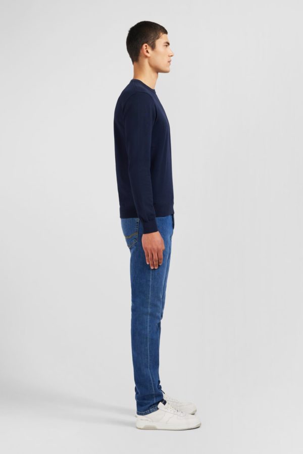 Pull Bleu Marine À Col Rond En Coton Eden Park – Image 4