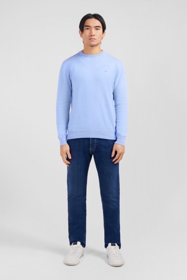 Pull Bleu À Col Rond En Coton Eden Park – Image 6