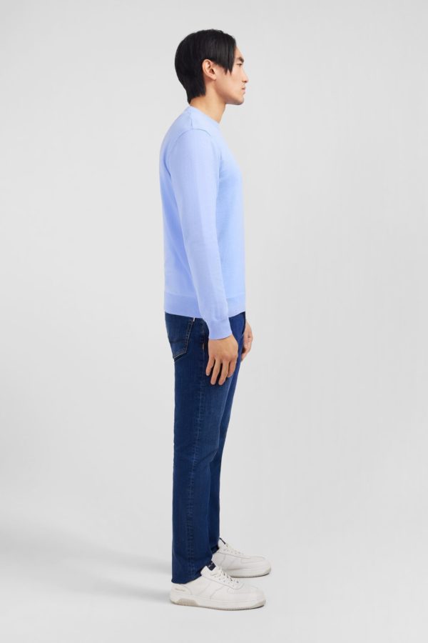 Pull Bleu À Col Rond En Coton Eden Park – Image 4