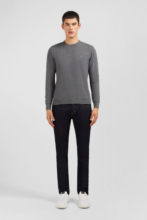 Pull Gris À Col Rond En Coton Eden Park – Image 6