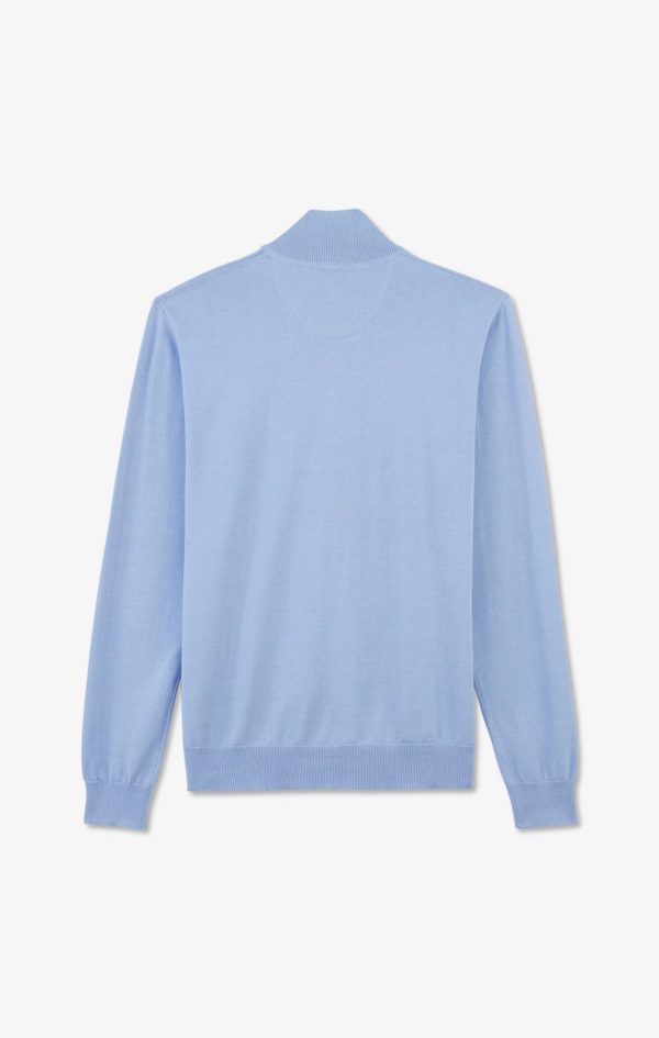 Pull Bleu À Col Camionneur En Coton Eden Park – Image 3