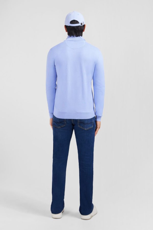 Pull Bleu À Col Camionneur En Coton Eden Park – Image 5