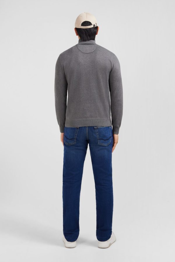 Pull Gris À Col Camionneur En Coton Eden Park – Image 5