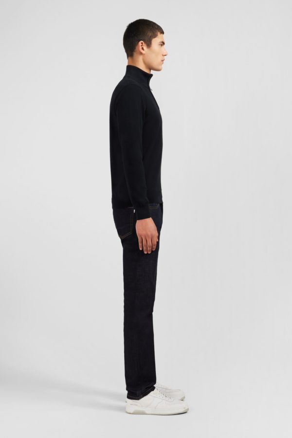 Pull Noir À Col Camionneur En Coton Eden Park – Image 4