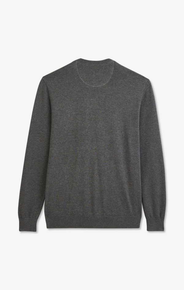 Pull Gris À Col V En Coton Eden Park – Image 3