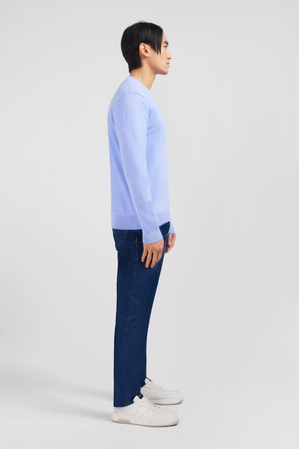 Pull Bleu À Col V En Coton Eden Park – Image 4