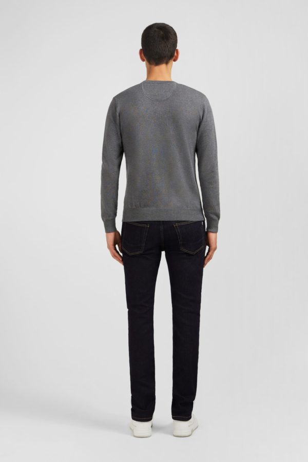 Pull Gris À Col V En Coton Eden Park – Image 5