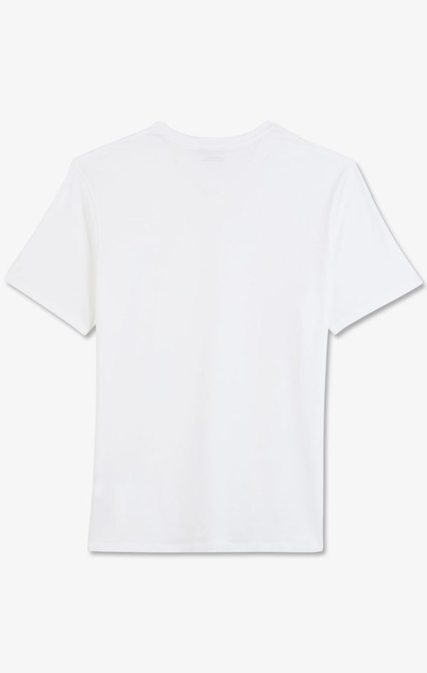 T-shirt Blanc Col Rond À Manches Courtes Eden Park – Image 3