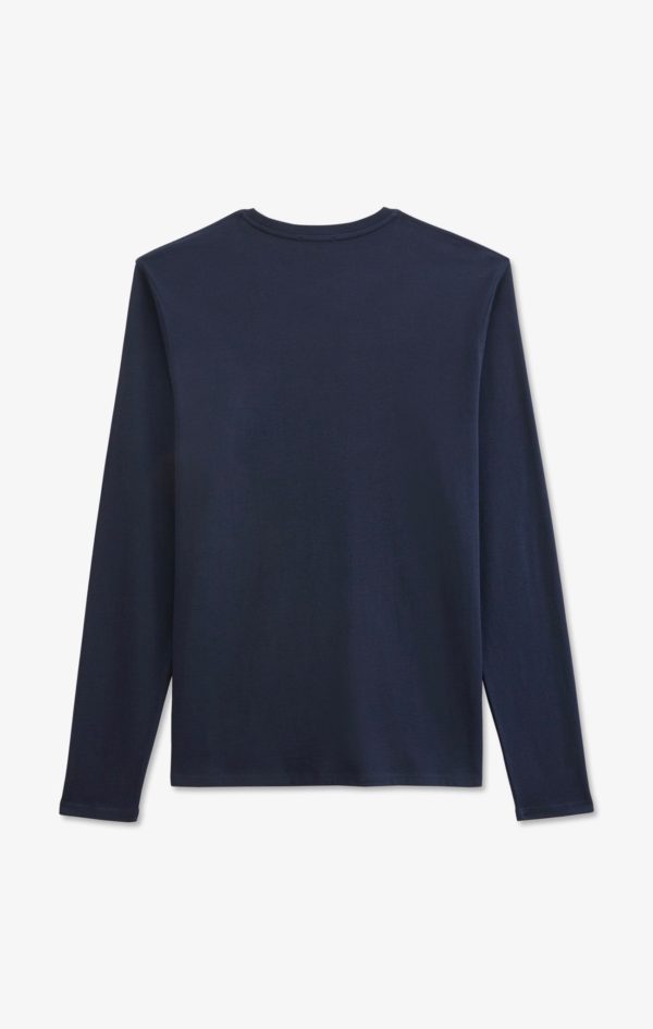 T-shirt Bleu Marine Col Rond À Manches Longues Eden Park – Image 3
