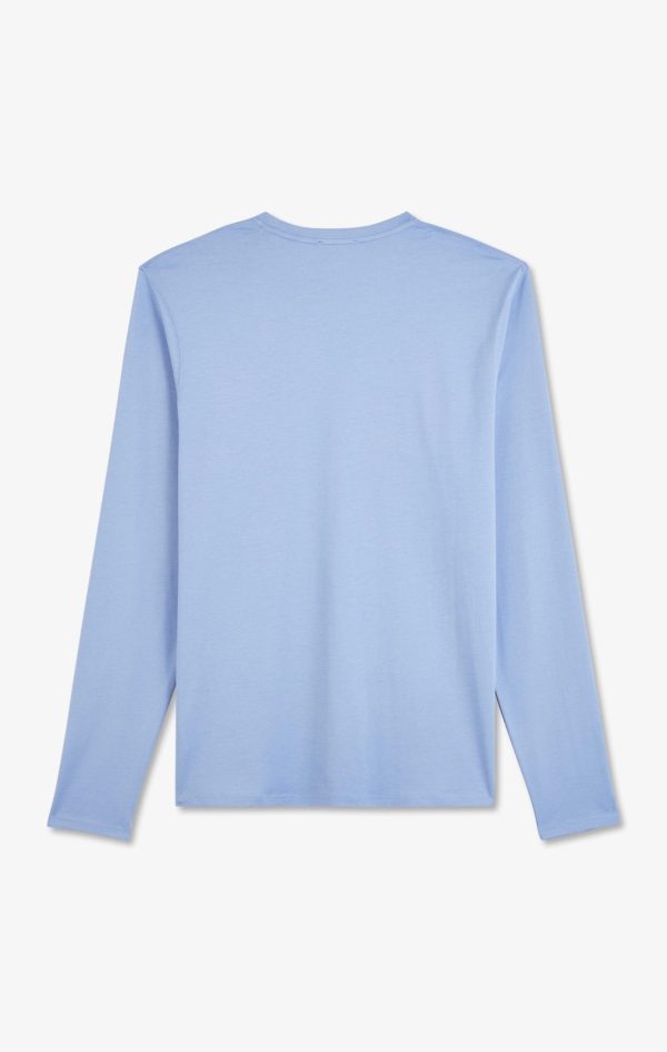 T-shirt Bleu Col Rond À Manches Longues Eden Park – Image 3
