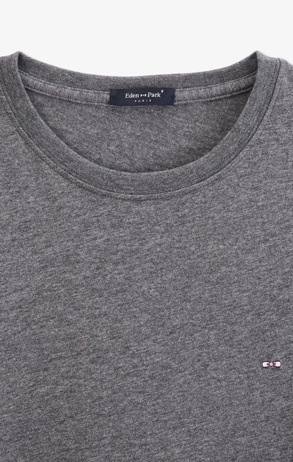 T-shirt Gris Col Rond À Manches Longues Eden Park – Image 4