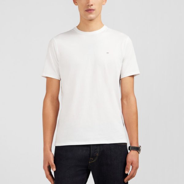 T-shirt Blanc Col Rond À Manches Courtes Eden Park