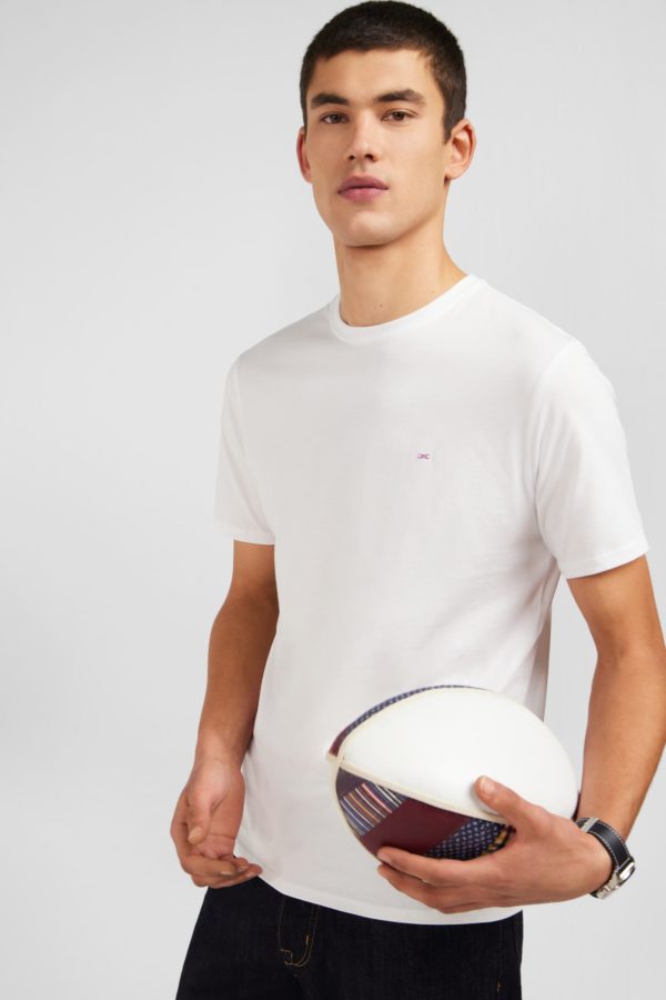 T-shirt Blanc Col Rond À Manches Courtes Eden Park – Image 2
