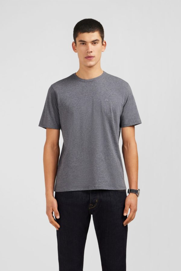 T-shirt Gris Col Rond À Manches Courtes Eden Park