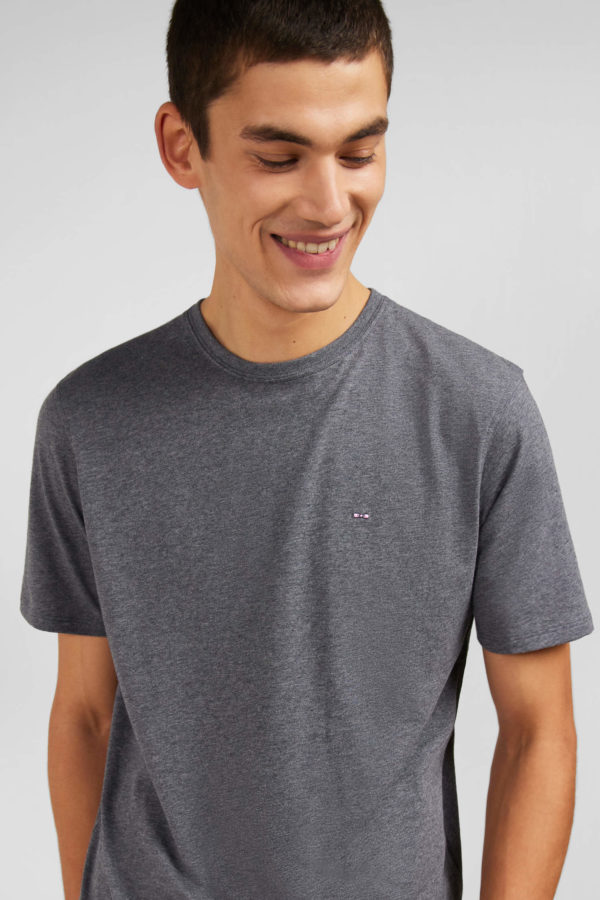 T-shirt Gris Col Rond À Manches Courtes Eden Park – Image 2