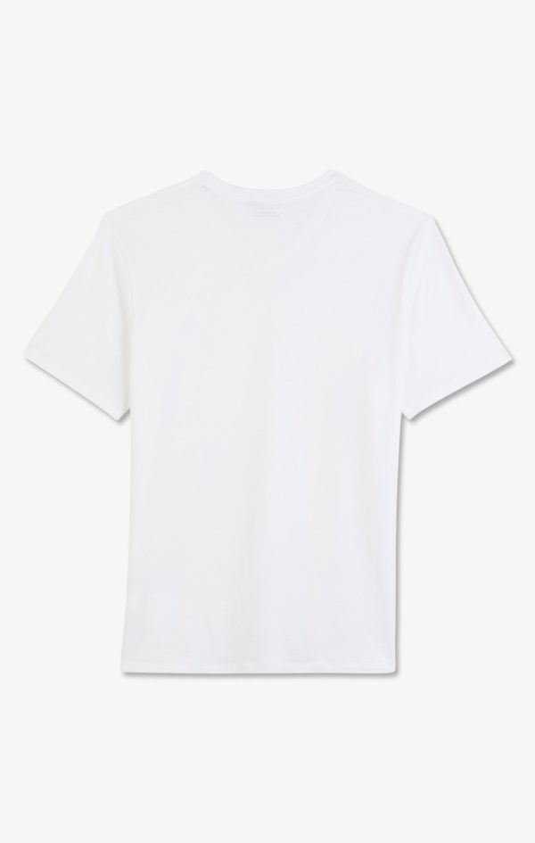 T-shirt Blanc Col V À Manches Courtes Eden Park – Image 3