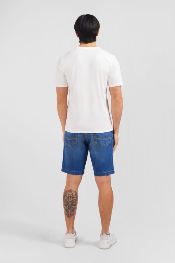 T-shirt Blanc Col V À Manches Courtes Eden Park – Image 5