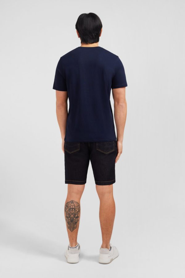 T-shirt Bleu Marine Col V À Manches Courtes Eden Park – Image 4