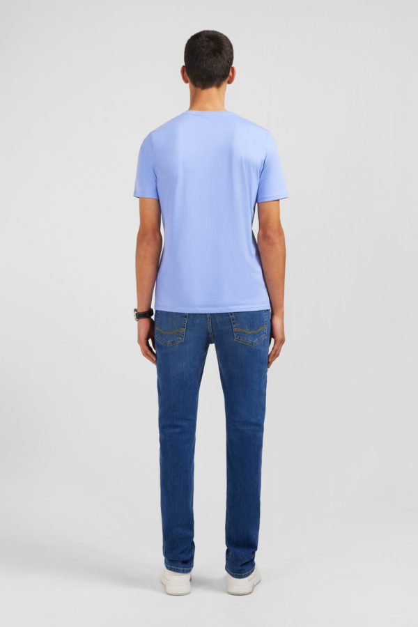 T-shirt Bleu Col V À Manches Courtes Eden Park – Image 5