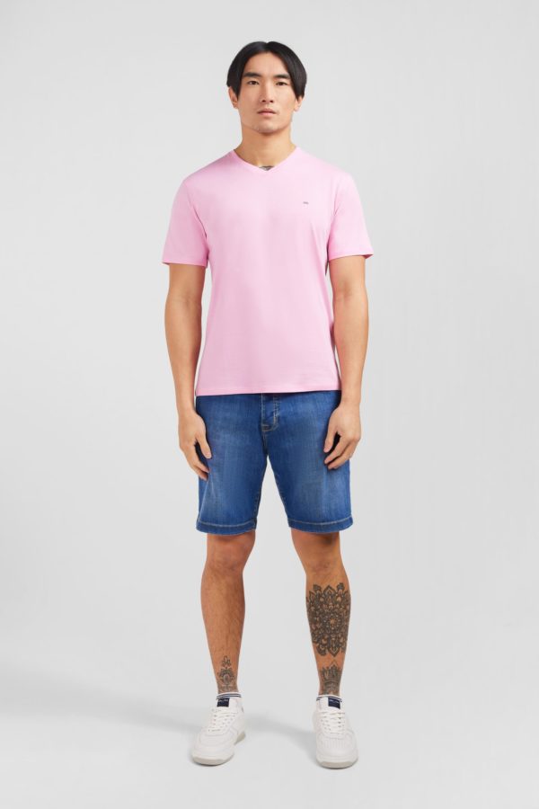 T-shirt Rose Col V À Manches Courtes Eden Park – Image 6