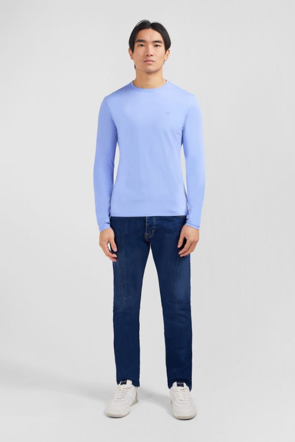 T-shirt Bleu Col Rond À Manches Longues Eden Park – Image 6