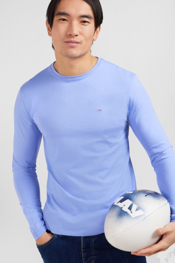 T-shirt Bleu Col Rond À Manches Longues Eden Park – Image 2