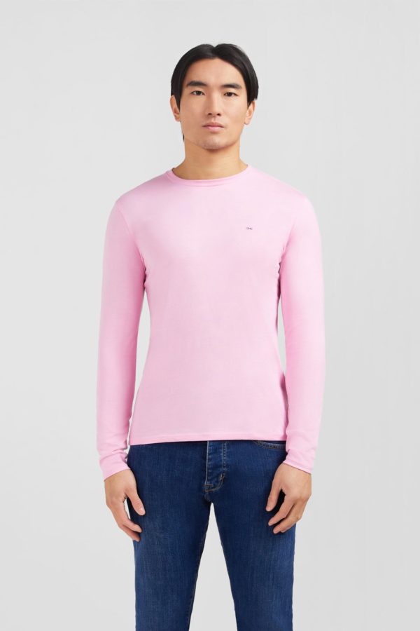 T-shirt Rose Col Rond À Manches Longues Eden Park