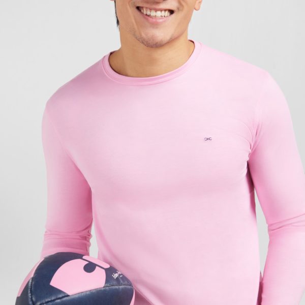 T-shirt Rose Col Rond À Manches Longues Eden Park