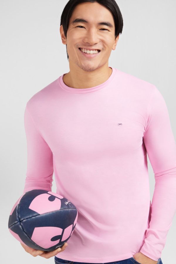 T-shirt Rose Col Rond À Manches Longues Eden Park – Image 2