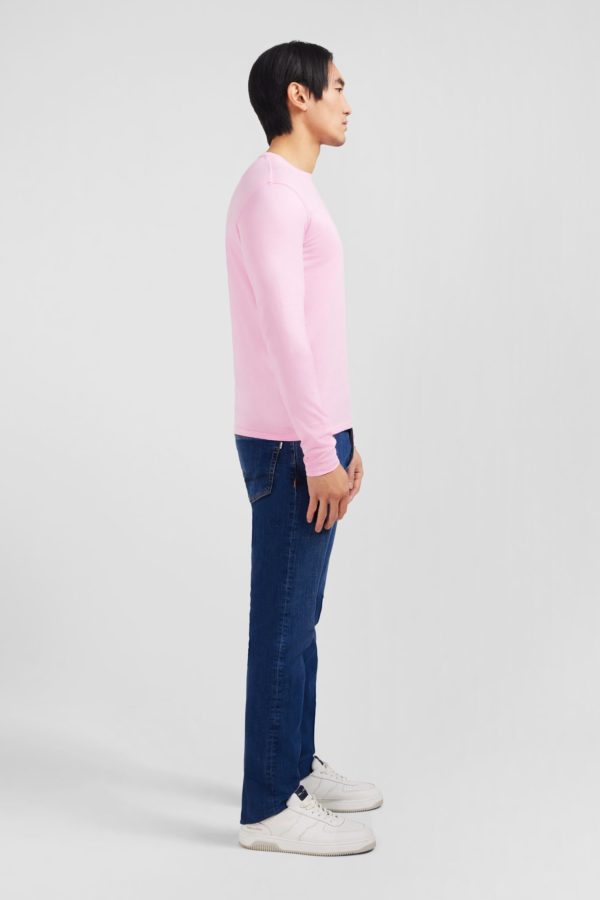 T-shirt Rose Col Rond À Manches Longues Eden Park – Image 3