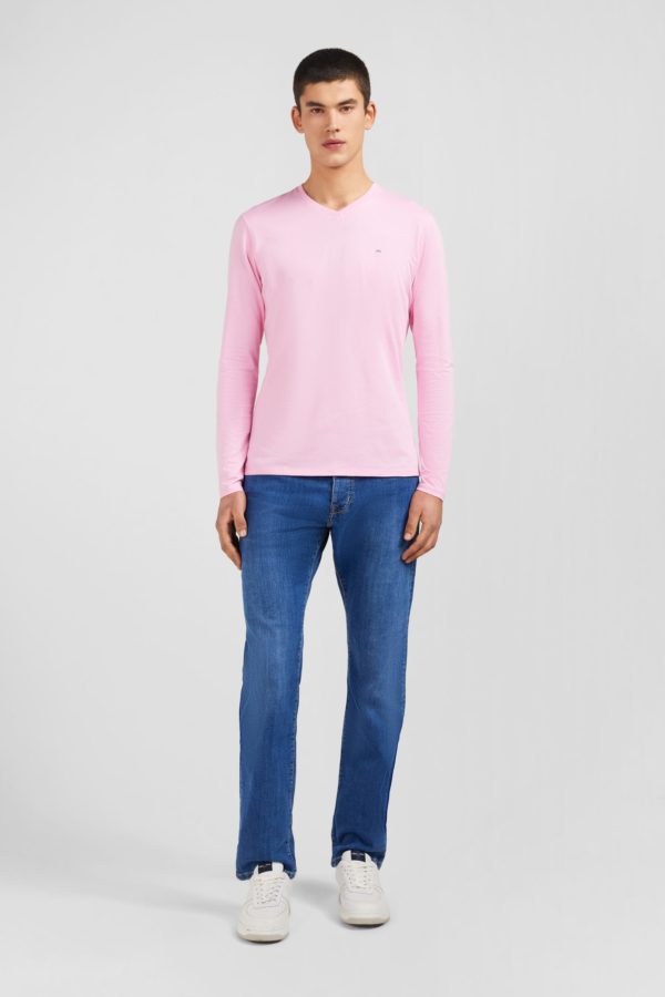 T-shirt Rose Col V À Manches Longues Eden Park – Image 6