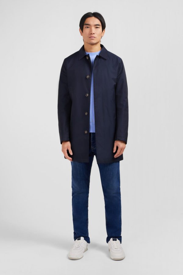 Imperméable Uni Bleu Marine Eden Park