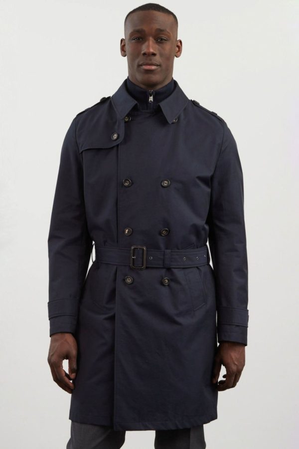 Trench Coat Déperlant Bleu Marine Eden Park – Image 4