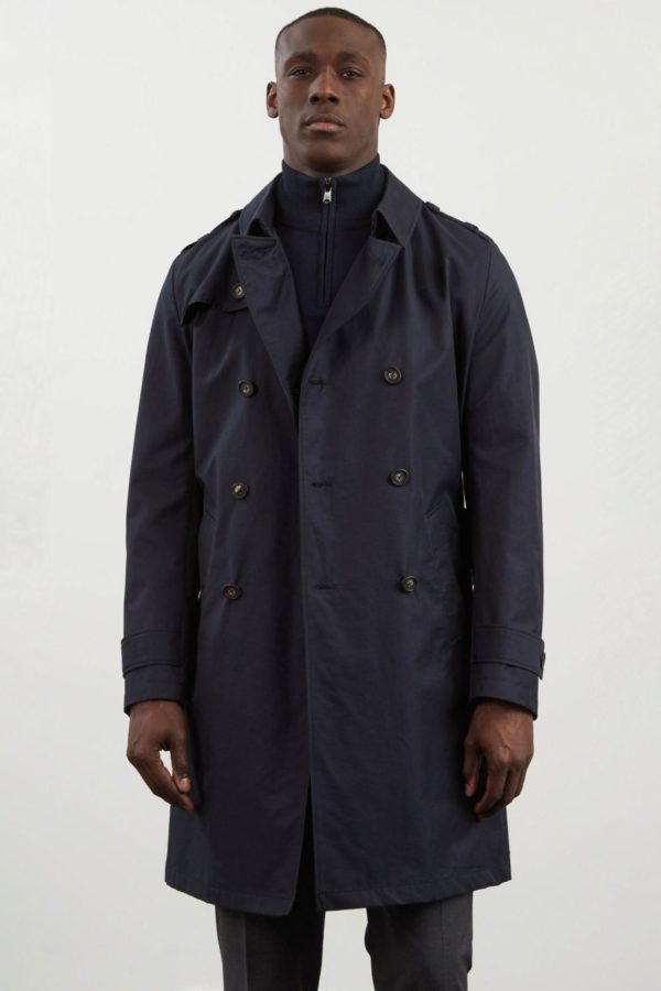 Trench Coat Déperlant Bleu Marine Eden Park – Image 7