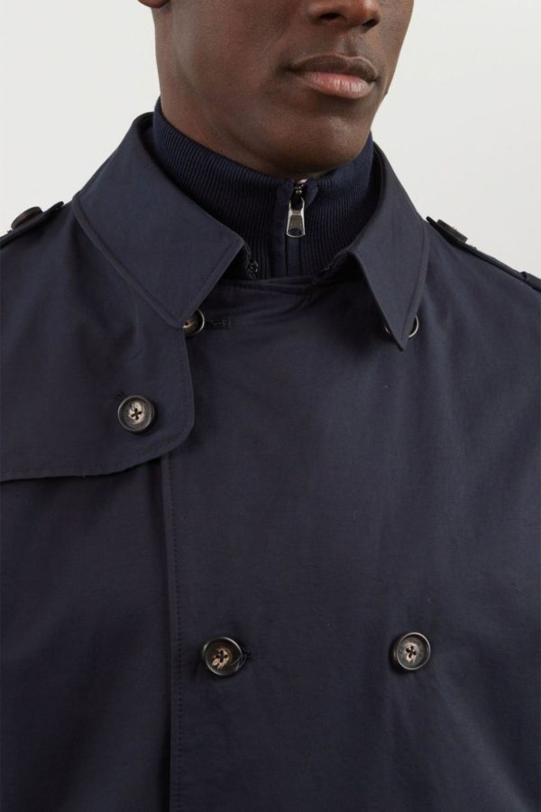 Trench Coat Déperlant Bleu Marine Eden Park – Image 6