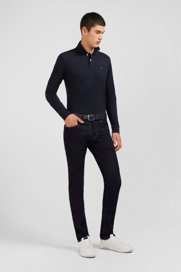 Jean Bleu Marine En Coton Extensible Eden Park