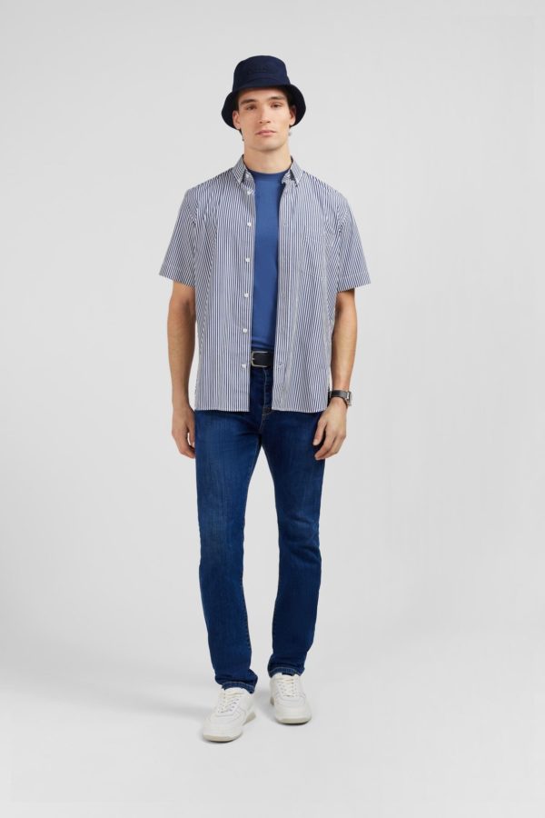 Jean Slim Bleu En Coton Extensible Eden Park