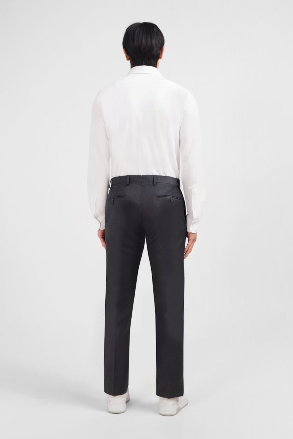Pantalon Slim Gris En Laine À Plis Cassés Eden Park - Image 2