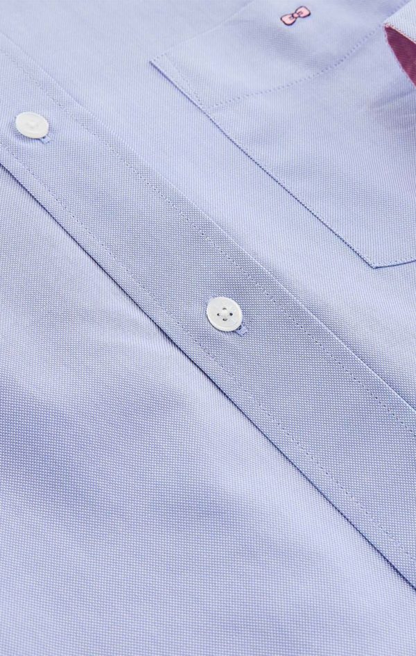 Chemise Bleue Unie En Coton Eden Park – Image 7