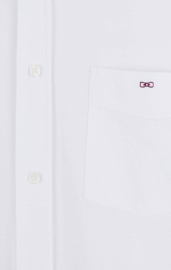 Chemise En Coton Pinpoint Blanc Eden Park – Image 9