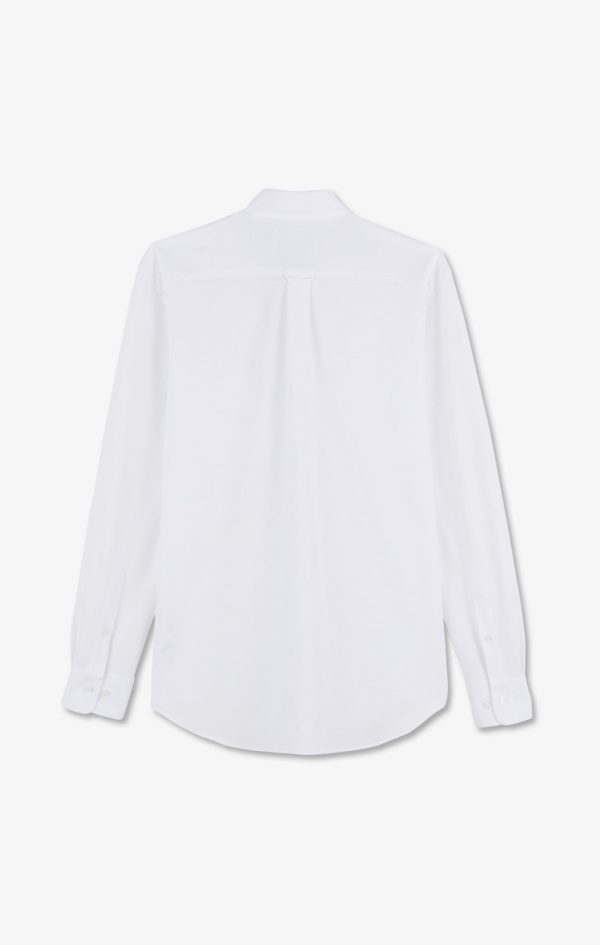 Chemise En Coton Pinpoint Blanc Eden Park – Image 3