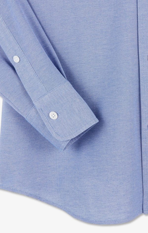 Chemise Slim En Coton Pinpoint Bleu Eden Park – Image 8