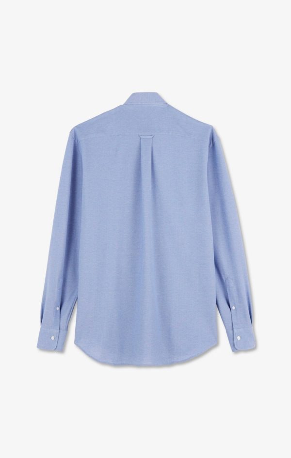 Chemise En Coton Pinpoint Bleu Eden Park – Image 3