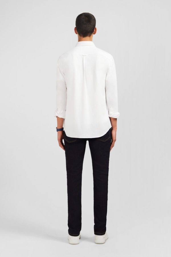 Chemise En Coton Pinpoint Blanc Eden Park – Image 5