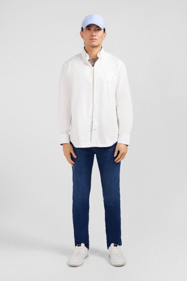 Chemise Blanche Unie En Coton Eden Park – Image 6