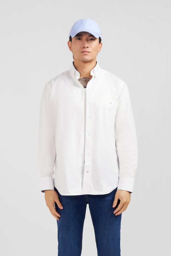 Chemise Blanche Unie En Coton Eden Park