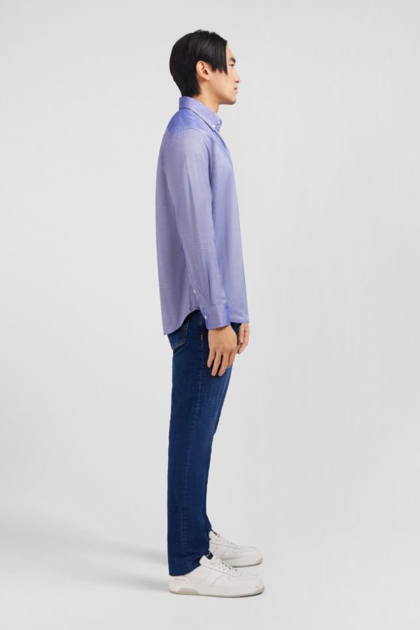 Chemise Bleu Marine Unie En Coton Eden Park – Image 4